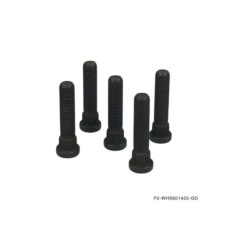 Phase 2 Motortrend (P2M) NISSAN 14.25MM KNURL EXTENDED WHEEL STUD - Set of 5 - M12X1.25 THREAD