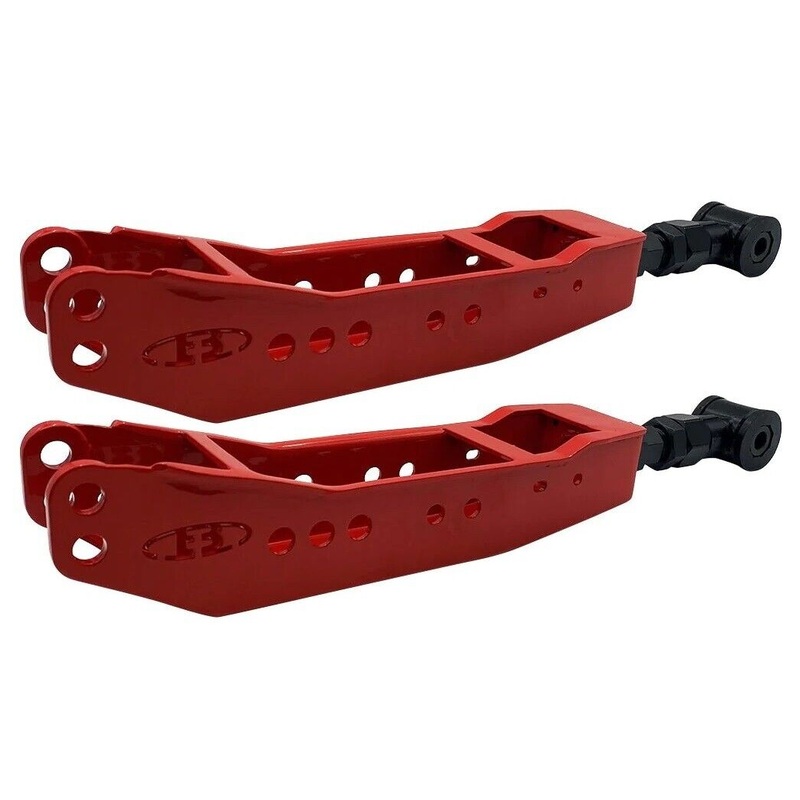 Blox Racing Adjustable Rear Lower Control Arms Set - Red - Subaru WRX & STI (2008-2021)