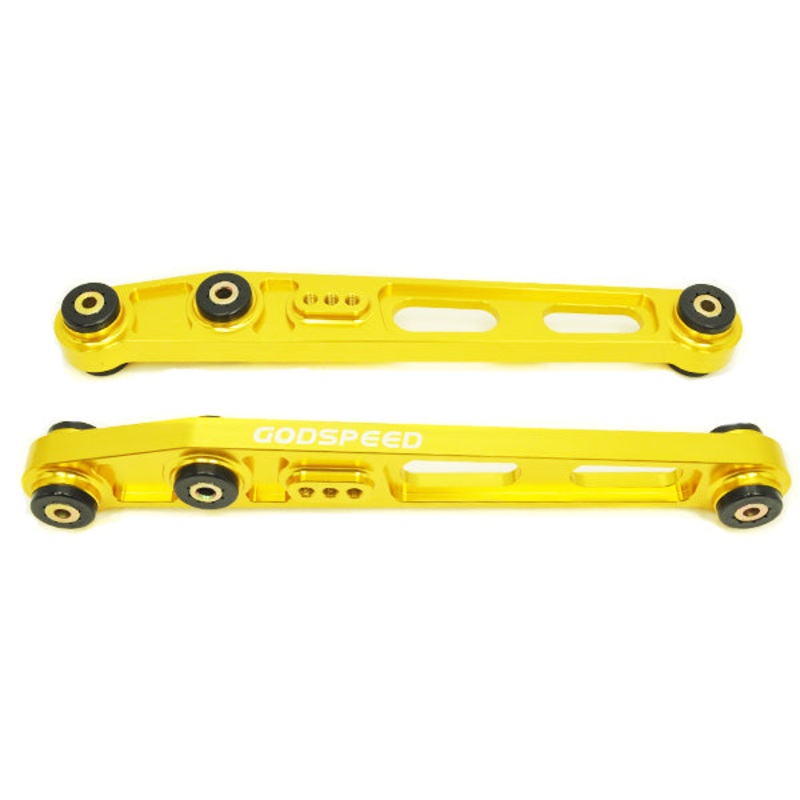 GSP Godspeed Project - Honda Civic (EK/EJ) 1996-00 Gen2 Adjustable Rear Lower Control Arms Billet Aluminum, Gold