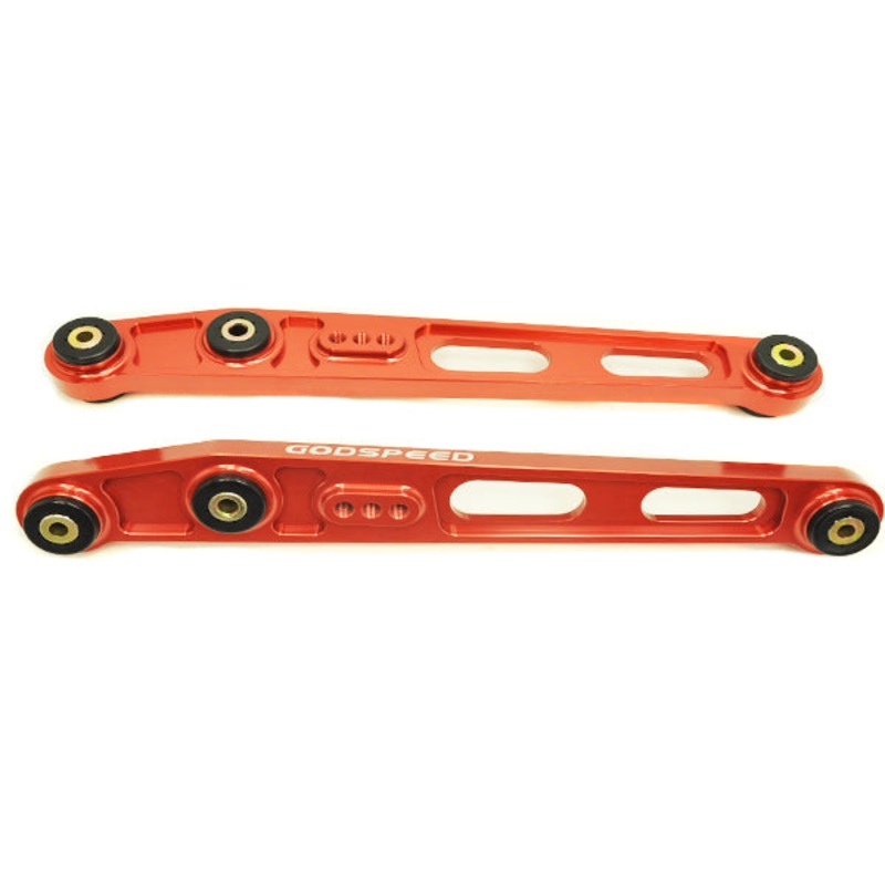 GSP Godspeed Project - Honda Civic (EK/EJ) 1996-00 Gen2 Adjustable Rear Lower Control Arms Billet Aluminum, Red
