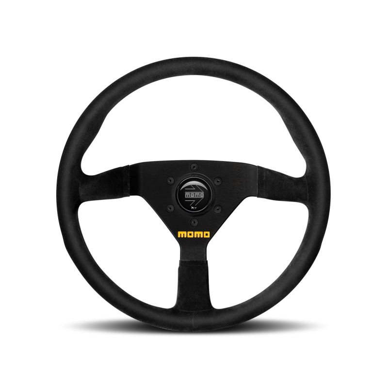 MOMO Race Mod .78 Steering Wheel - 320MM - Black Suede / Brushed Black Anodized