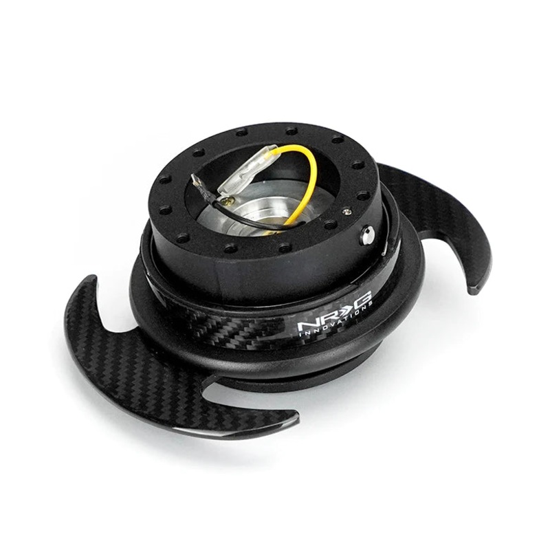 NRG Gen 3.0 Steering Wheel Quick Release Hub Kit - Black Carbon Trim