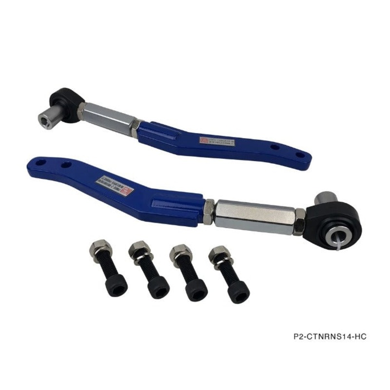 Phase 2 Motortrend (P2M) Adjustable Curved Tension Rods - Nissan 240sx S14 (1995-1998)