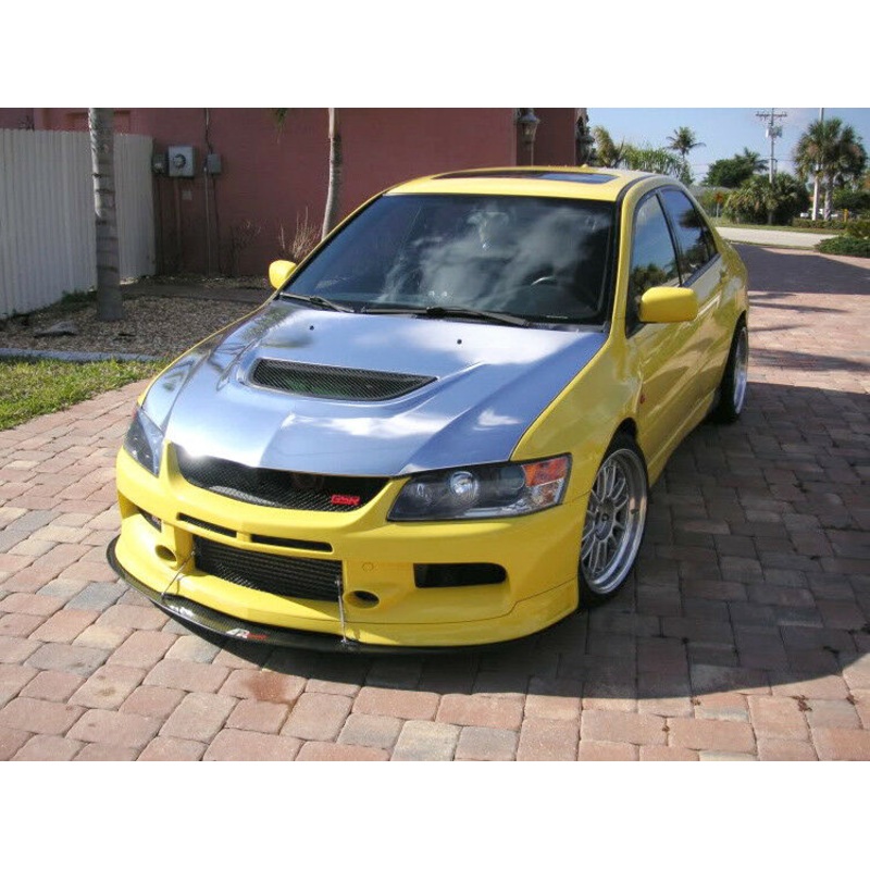 APR Performance Carbon Fiber Front Wind Splitter w/ Support Rods - Mitsubishi Lancer Evolution 9 (2006-2007)