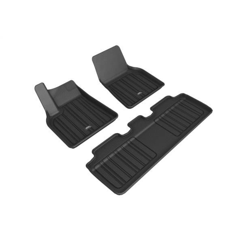 3D Maxpider Elitect Rubber Floor Mats Full Set - Tesla Model Y (2021+)