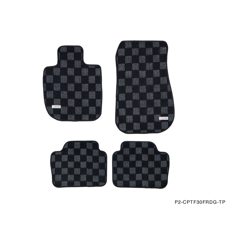 Phase 2 Motortrend (P2M) Checkered Carpet Race Floor Mats - BMW F30 3-Series (2011-2019)