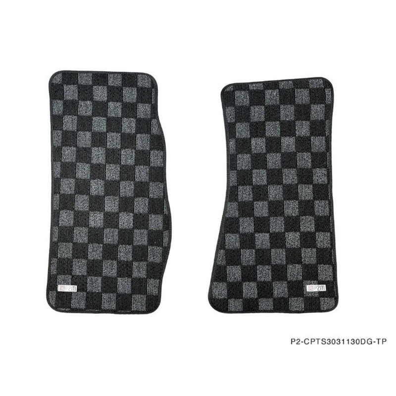 Phase 2 Motortrend (P2M) Checkered Carpet Race Floor Mats - Datsun 240z 260Z 280ZX