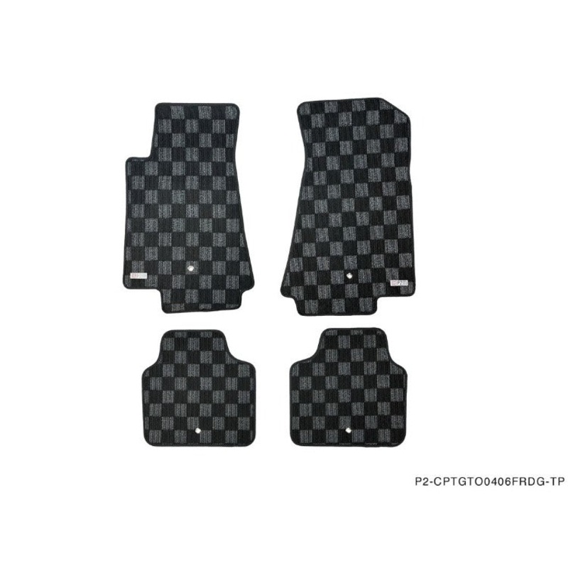 Phase 2 Motortrend (P2M) Checkered Carpet Race Floor Mats - Pontiac GTO (2004-2006)