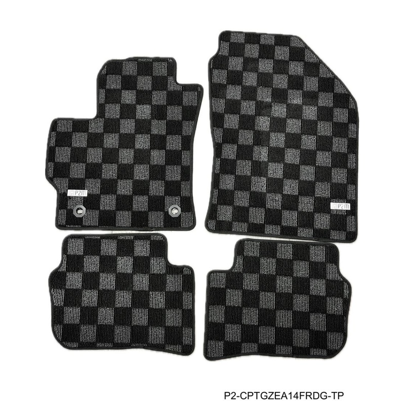 Phase 2 Motortrend (P2M) Checkered Carpet Race Floor Mats - Toyota GR Corolla (2023+)