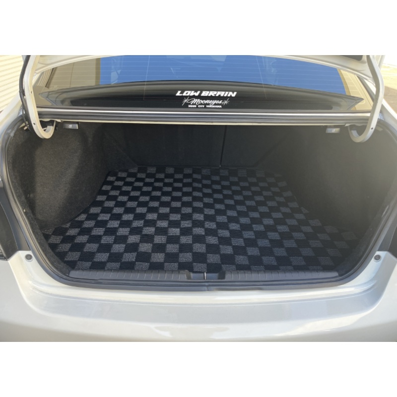 Phase 2 Motortrend (P2M) Checkered Carpet Trunk Mat - Honda Civic Sedan FA5 (2006-2011)