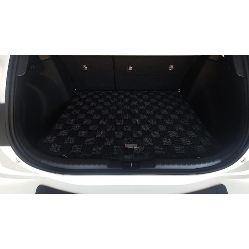 Phase 2 Motortrend (P2M) Checkered Carpet Trunk Mat - Toyota Corolla Hatchback (2019+)