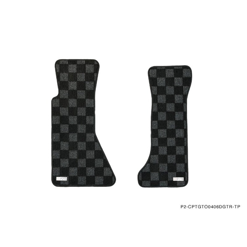 Phase 2 Motortrend (P2M) Checkered Flag Carpet Floor Mats - Chevrolet Corvette C4 (1984-1996)