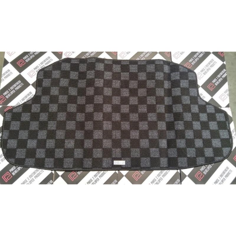 Phase 2 Motortrend (P2M) Checkered Flag Carpet Trunk Mat - Nissan Z32 300zx (1990-1996)