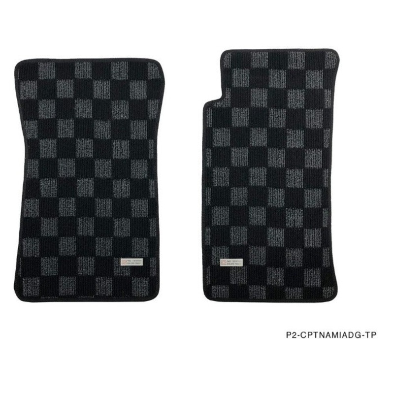 Phase 2 Motortrend (P2M) Checkered Flag Race Carpet Floor Mats - Mazda Miata NA NB (1990-2005)