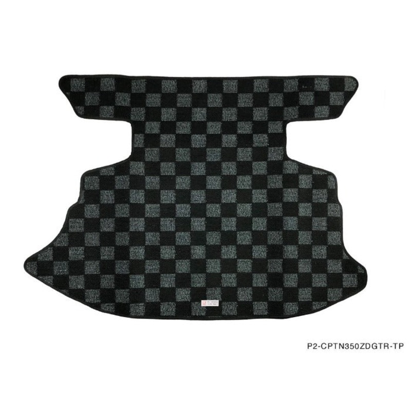 Phase 2 Motortrend (P2M) Dark Grey Checkered Carpet Rear Trunk Mat - Nissan Z33 350z Coupe