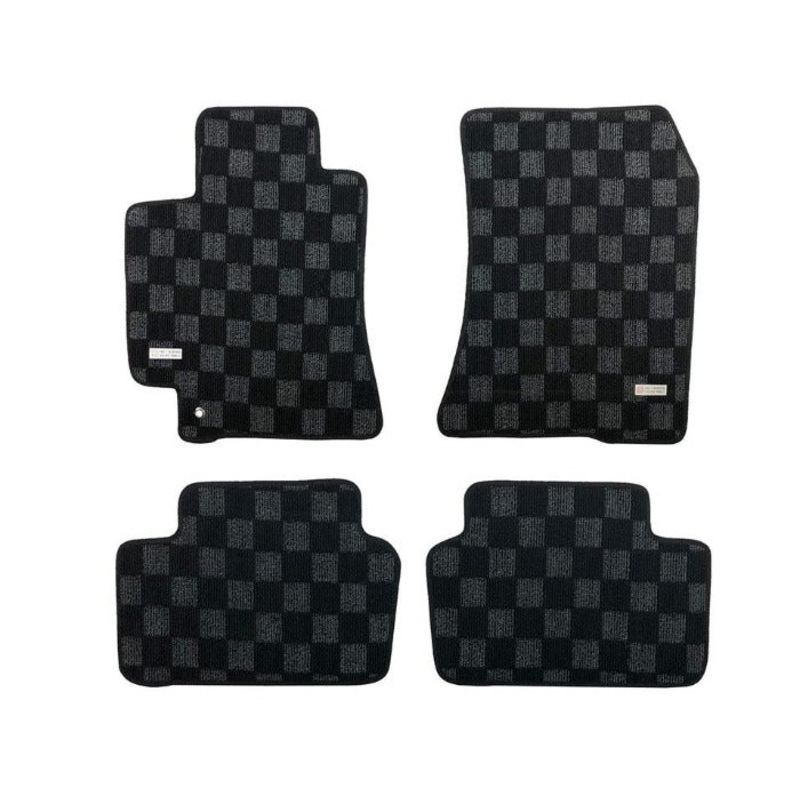 Phase 2 Motortrend (P2M) Front & Rear Checkered Carpet Floor Mats - Lexus IS200 IS300 Altezza (1998-2005)