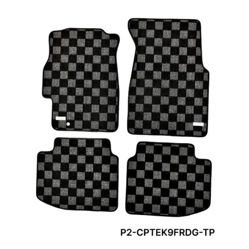Phase 2 Motortrend (P2M) Race Carpet Floor Mats 4pc Set - Honda Civic EK9 Hatch & Sedan (1996-2000)