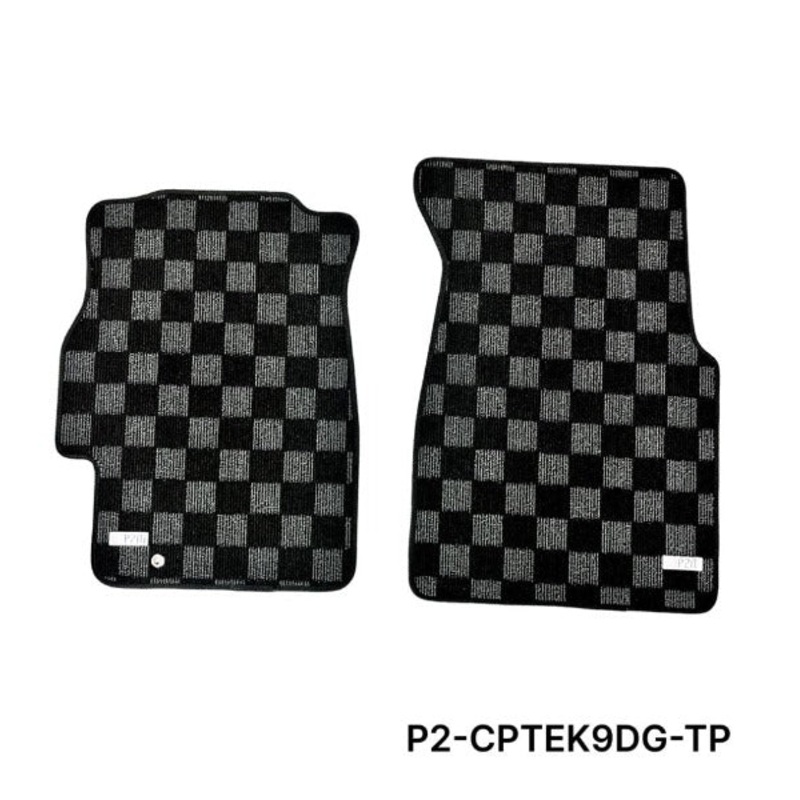 Phase 2 Motortrend (P2M) Race Carpet Floor Mats Front Set - Honda Civic EK9 Hatch & Sedan (1996-2000)