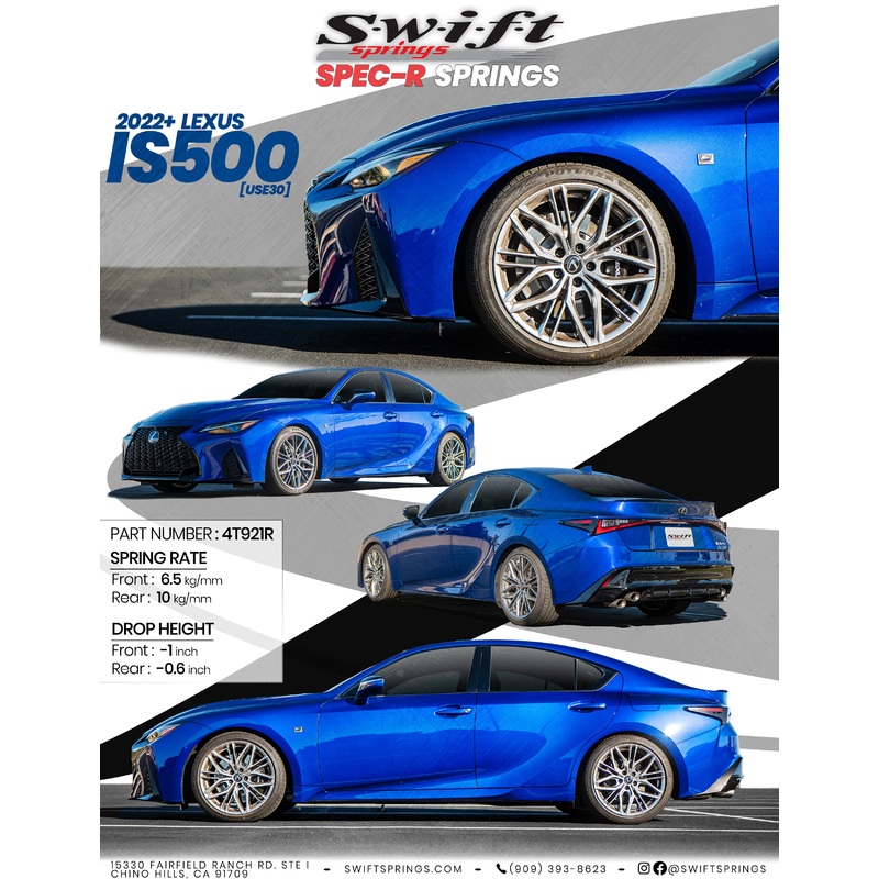 Swift Spec-R Lowering Springs - Lexus IS500 (2022+)
