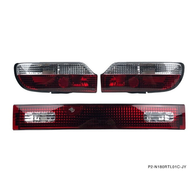 Phase 2 Motortrend (P2M) 3pc Crystal Clear Rear Taillights Kit - Nissan 240sx S13 (1989-1994)