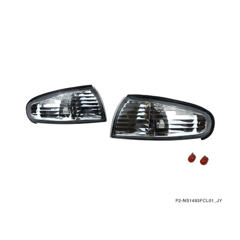 Phase 2 Motortrend (P2M) Clear Front Side Corner Lights - Nissan 240SX S14 Zenki (1995-1996)