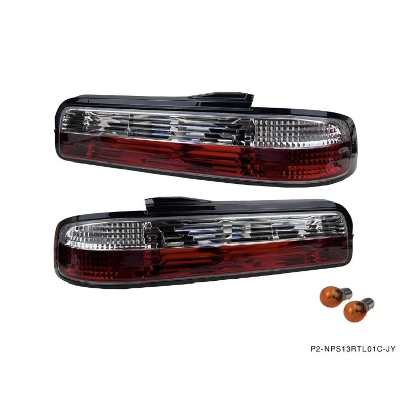 Phase 2 Motortrend (P2M) Crystal Clear Rear Taillights - Nissan 240sx S13 Coupe (1989-1994)