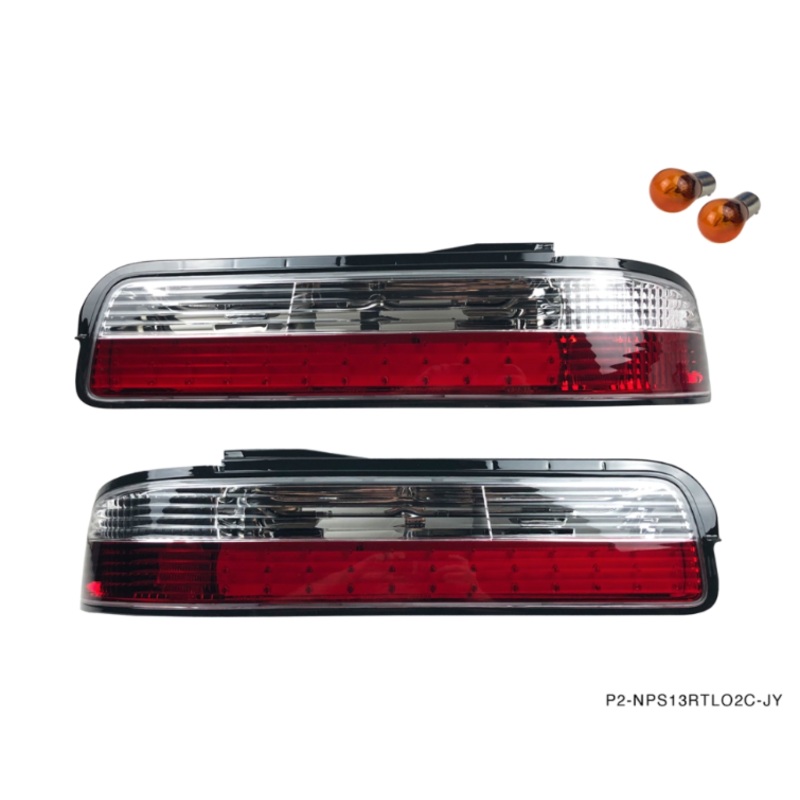Phase 2 Motortrend (P2M) Crystal Clear Taillights LED - Nissan 240sx S13 Coupe / Convertible (1989-1994)