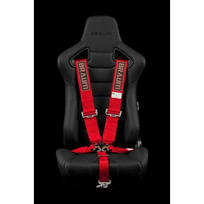 Braum Racing 5 Point 3" Inch SFI Certified 16.1 Racing Harness - Red