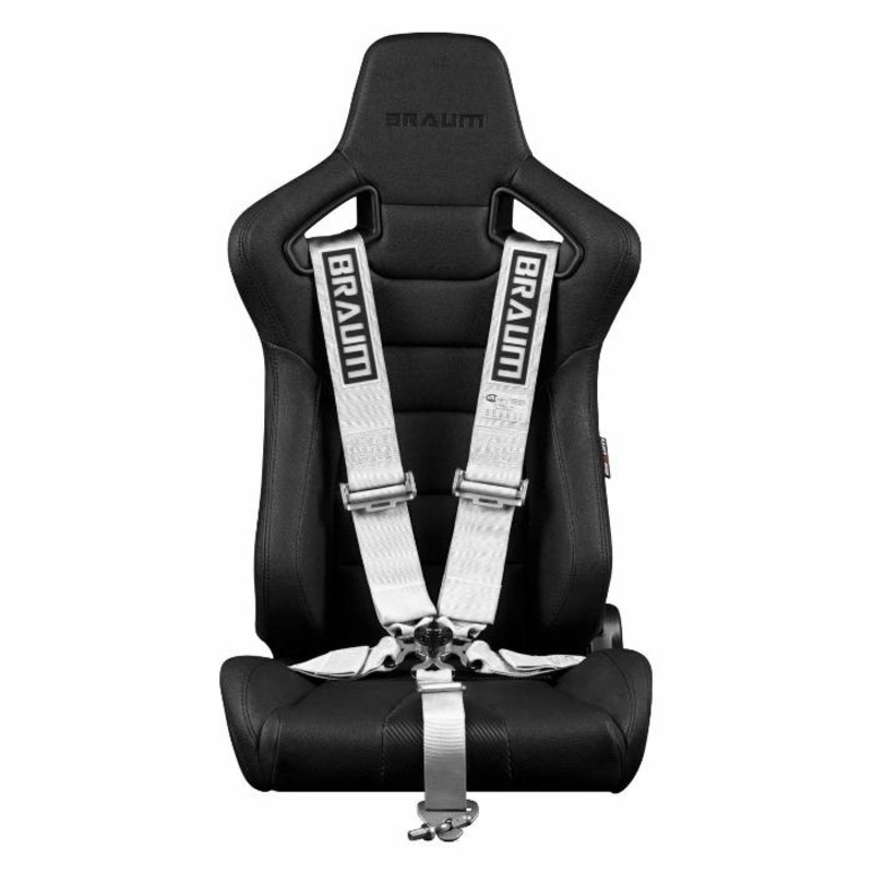 Braum Racing 5 Point 3" Inch SFI Certified 16.1 Racing Harness - White