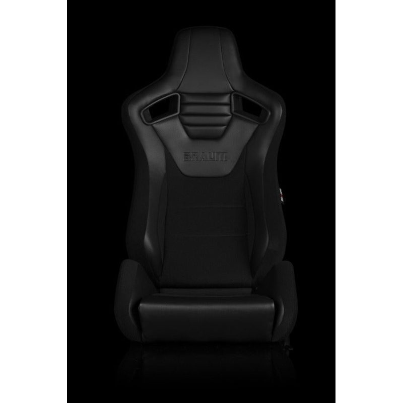 BRAUM Racing Elite S Reclining Bucket Seats Pair - Black Leatherette - Universal