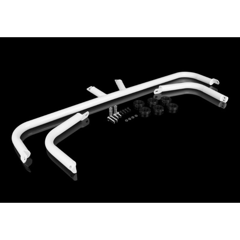 BRAUM Racing Seat Belt Harness Bar Kit WHITE GLOSS - Nissan 370z Z34 (2009+)