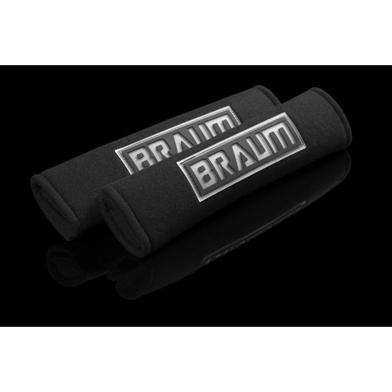 BRAUM Racing Universal Seat Belt Harness Pad Velcro Release - Black
