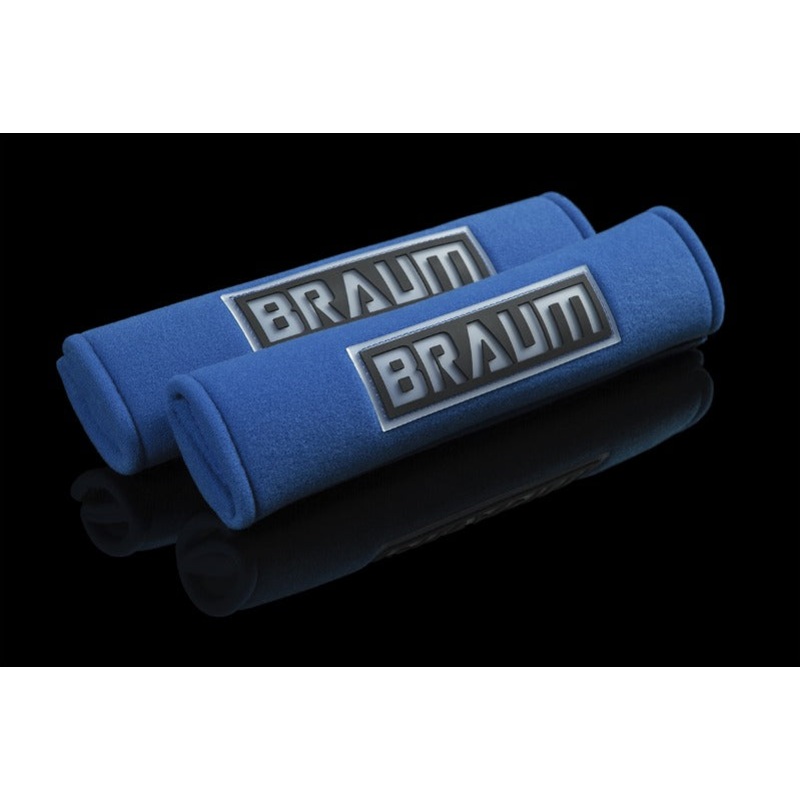 BRAUM Racing Universal Seat Belt Harness Pad Velcro Release - Blue