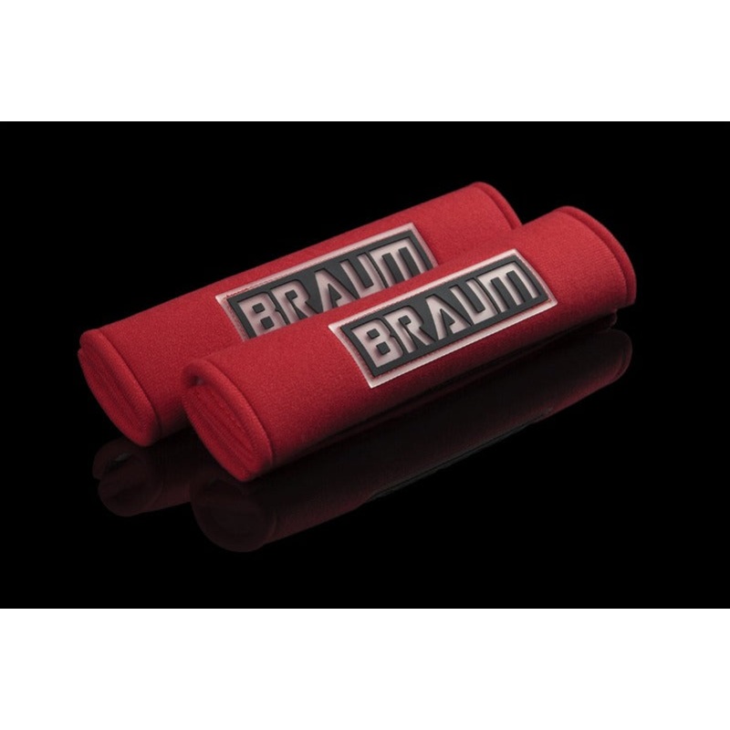 BRAUM Racing Universal Seat Belt Harness Pad Velcro Release - Red