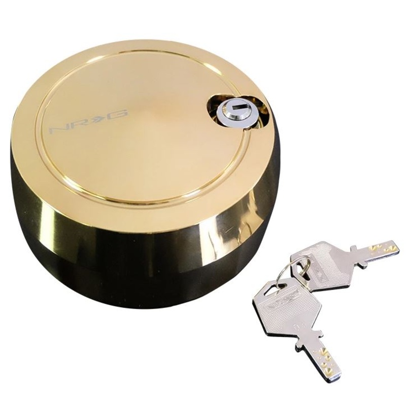 NRG V2 Steering Wheel Quick Release Lock Kit 2.0 w/ 2 Keys - Gold