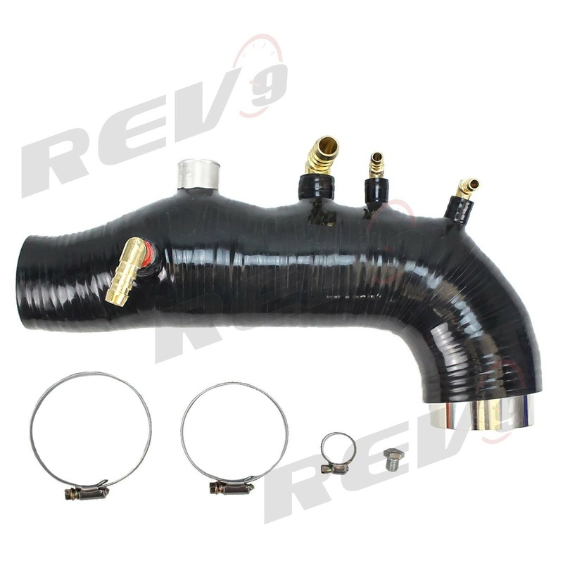 Rev9 Power Silicone Turbo Inlet Intake Hose Tube - Black - Subaru WRX EJ25 (2008-2014)