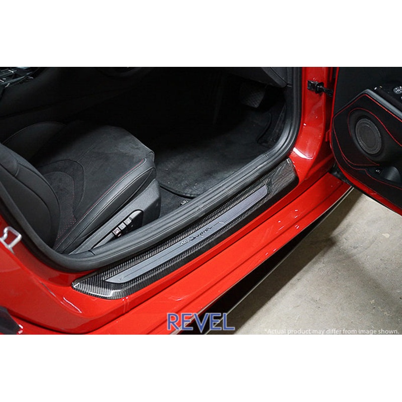 Revel GT Dry Carbon Fiber Inner Door Sill Plates - Toyota A90 GR Supra (2020+)