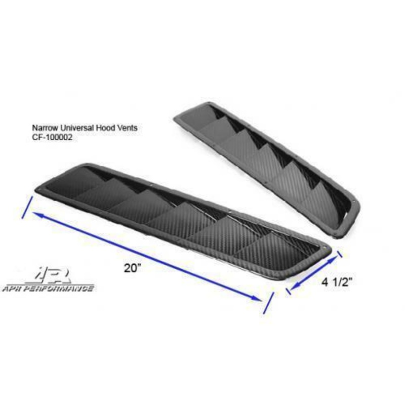 APR Performance Carbon Fiber Universal Narrow Long Hood Cooling Vents Pair - Universal