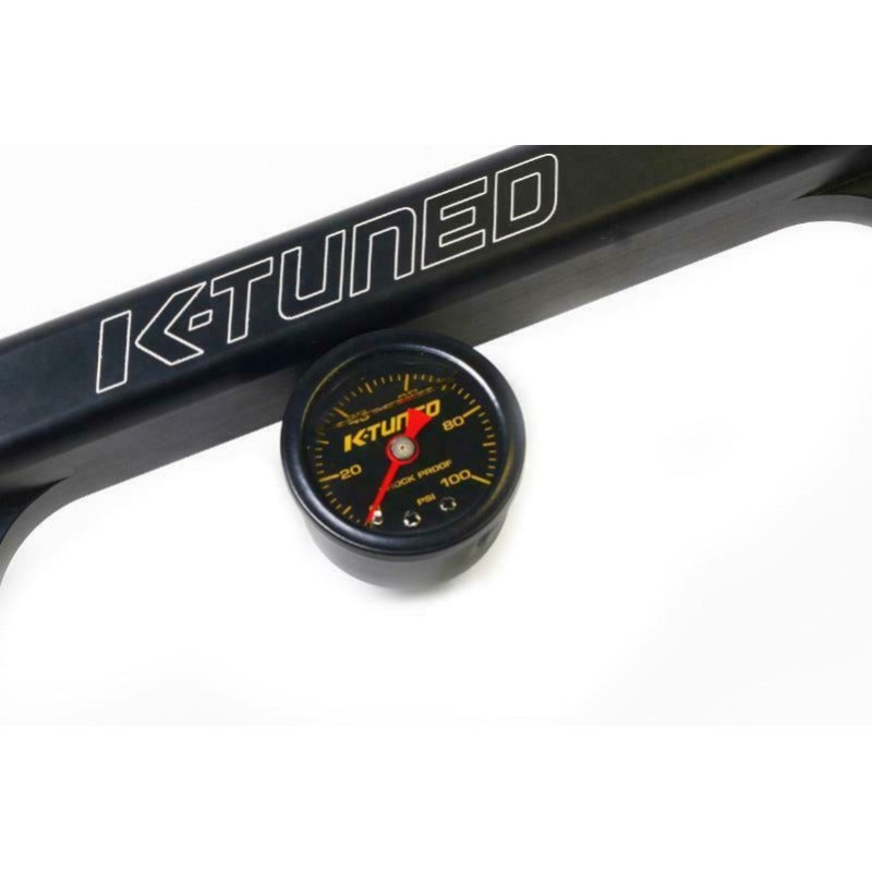 K-Tuned Shock Proof Fuel Pressure Gauge Marshall 0-100 psi - UNIVERSAL