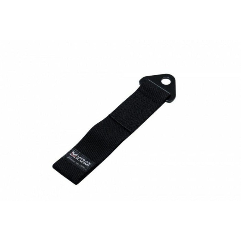 Megan Racing 2" Nylon Tow Hook Strap 10.25" Long 7,700lb Tow - Black