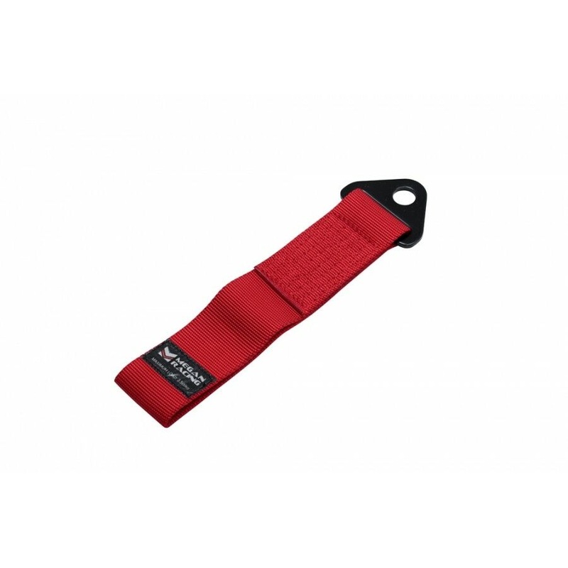 Megan Racing 2" Nylon Tow Hook Strap10.25" Long 7,700lb Tow - Red