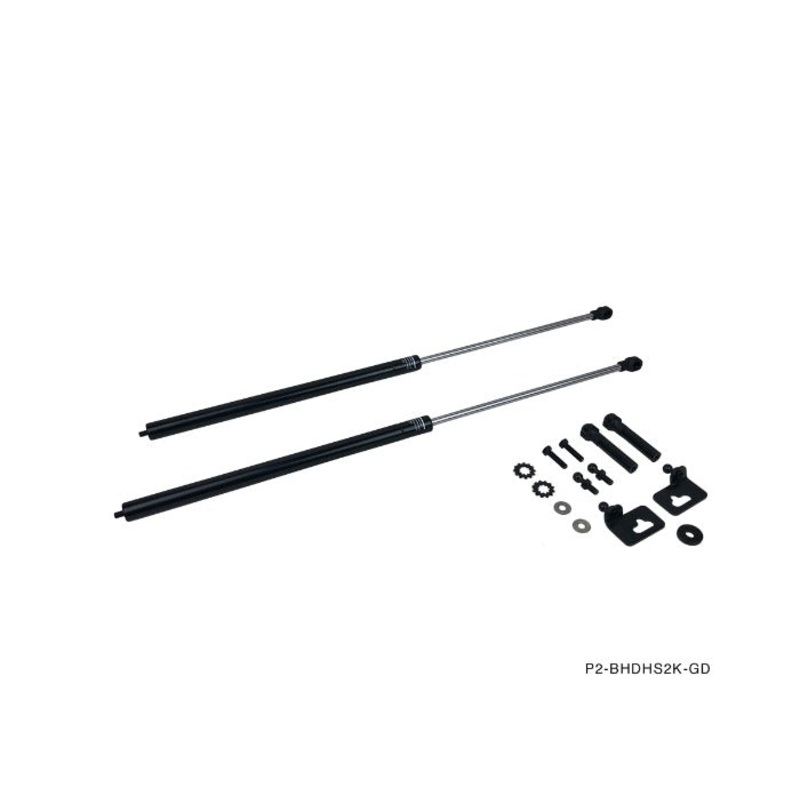 Phase 2 Motortrend (P2M) Black Series Engine Hood Bonnet Dampers Set - Honda S2000 (2000-2009)