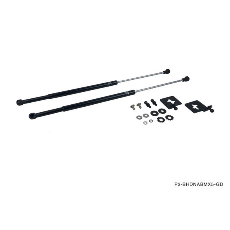 Phase 2 Motortrend (P2M) Black Series Engine Hood Bonnet Dampers Set - Mazda Miata NA NB (1988-2005)