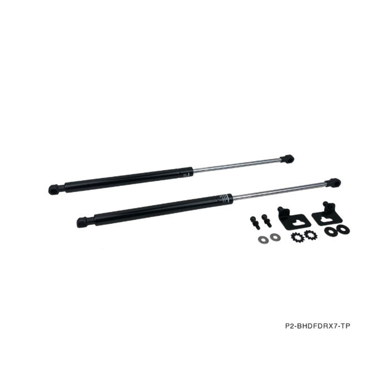 Phase 2 Motortrend (P2M) Black Series Engine Hood Bonnet Dampers Set - Mazda RX-7 FD3S (93-97)