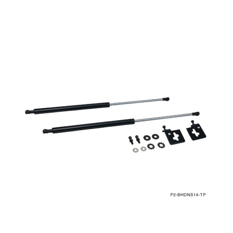 Phase 2 Motortrend (P2M) Black Series Engine Hood Bonnet Dampers Set - Nissan 240sx S14 (1995-1998)