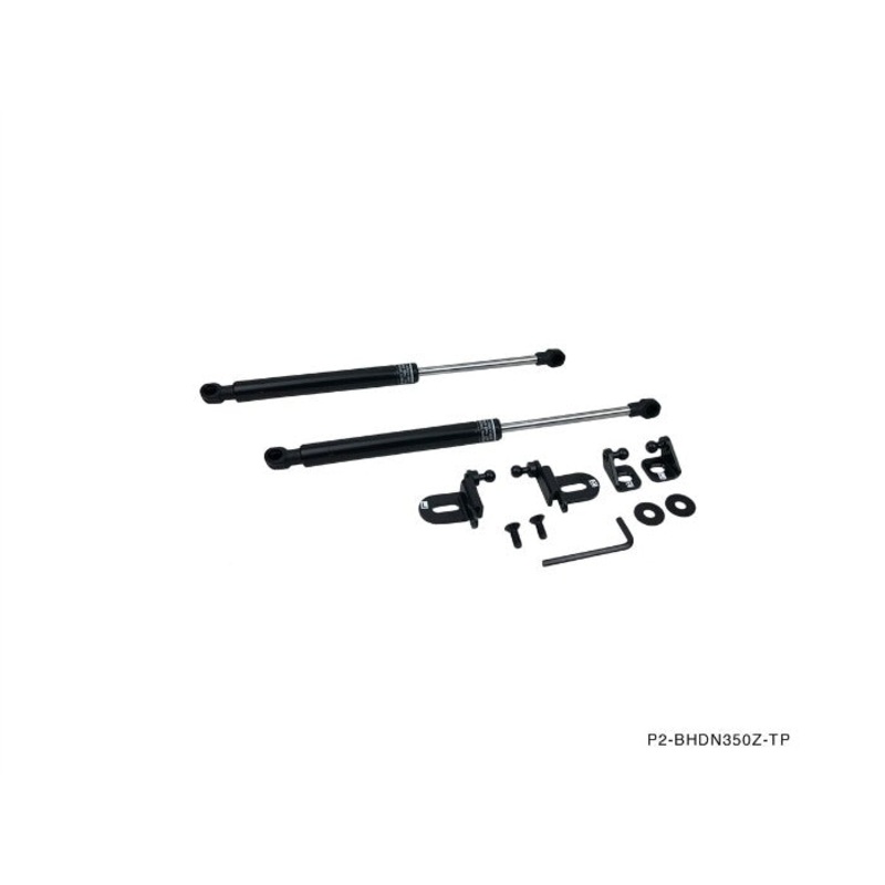 Phase 2 Motortrend (P2M) Black Series Engine Hood Bonnet Dampers Set - Nissan Z33 350z (2003-2009)