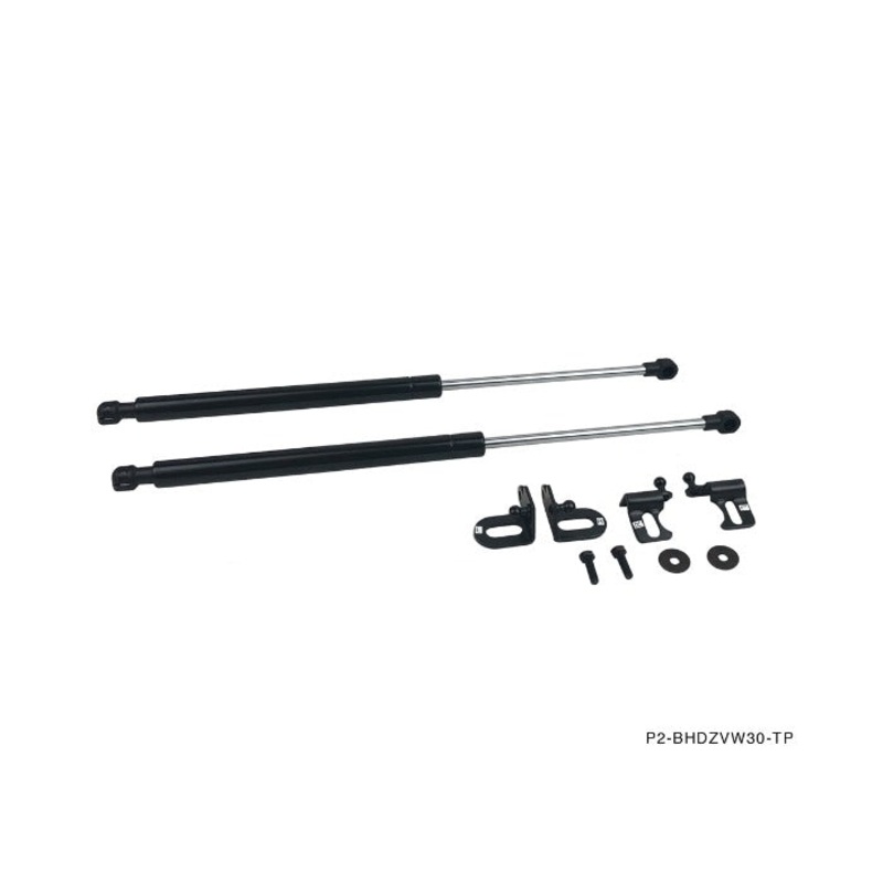 Phase 2 Motortrend (P2M) Black Series Engine Hood Bonnet Dampers Set - Toyota Prius XW30 2ZR-FXE (2010-2015)