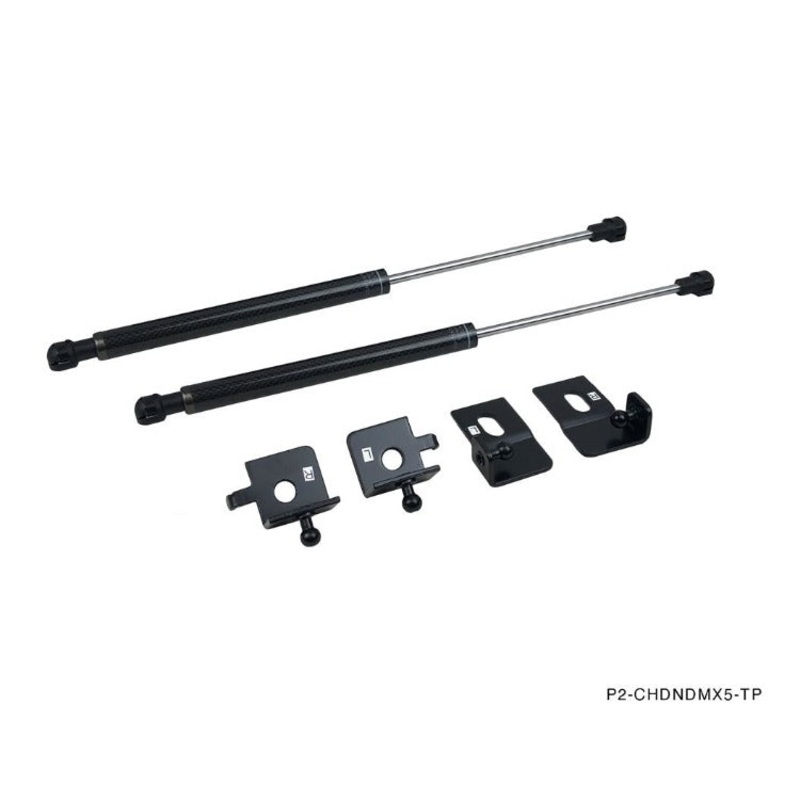 Phase 2 Motortrend (P2M) Carbon Fiber Series Engine Hood Bonnet Dampers Set - Mazda Miata ND (2016+)