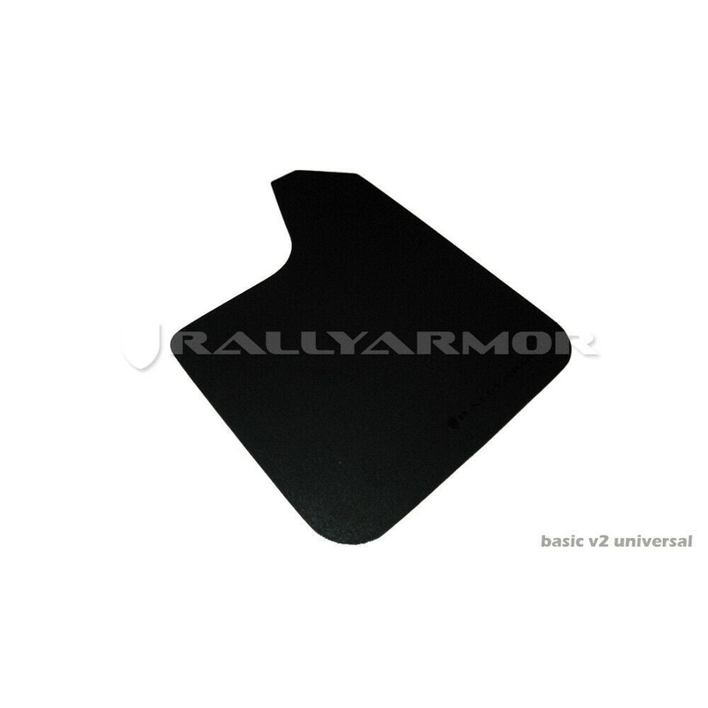 Rally Armor Basic UNIVERSAL Black Mud Flaps w/ Black Logo Lettering - Set of 4