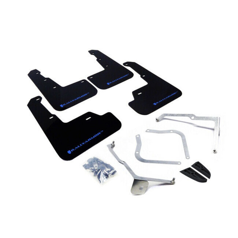 Rally Armor UR Black w/ Blue Logo Mud Flaps Set of 4 - Subaru WRX & STI (2015-2021)
